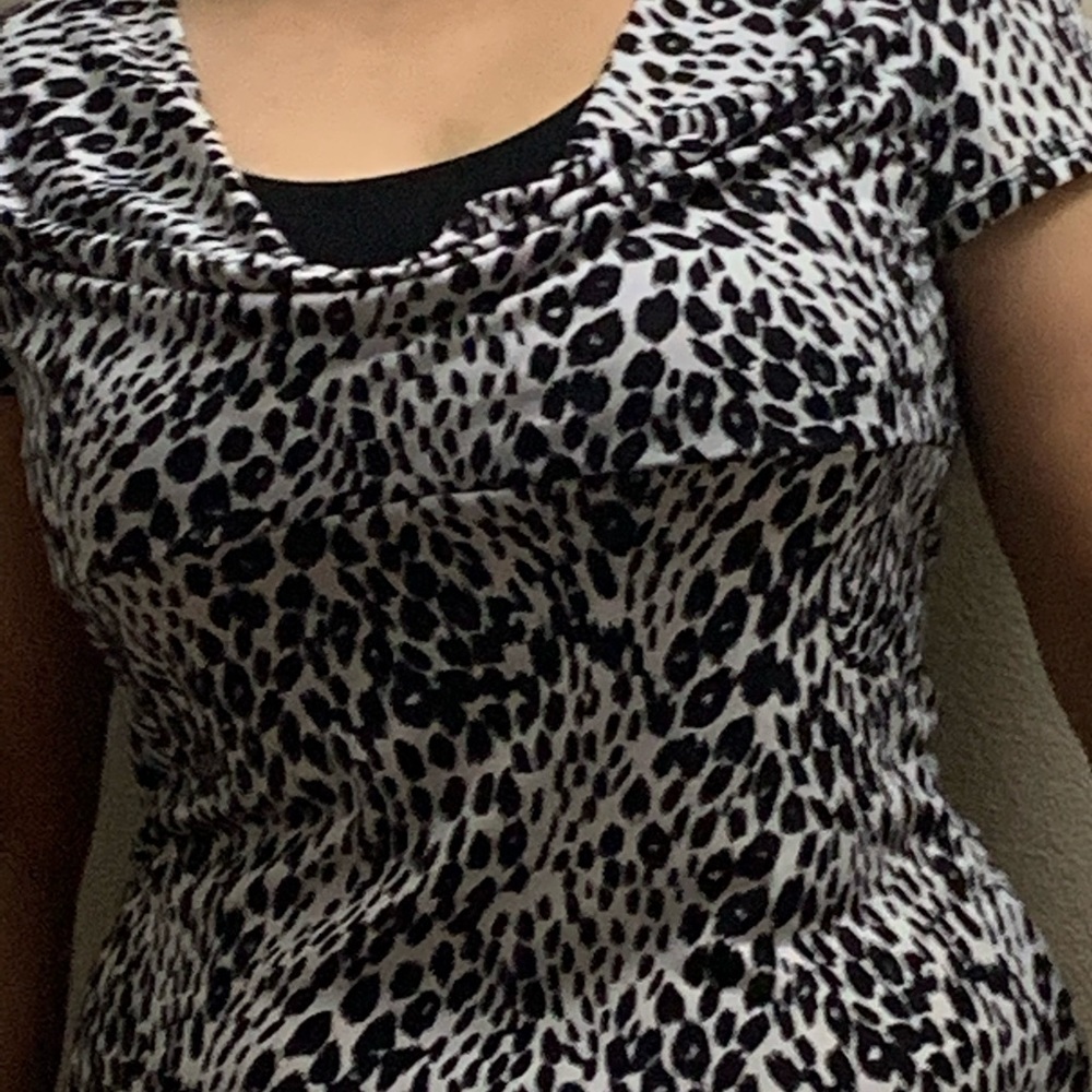Black printed blouse
